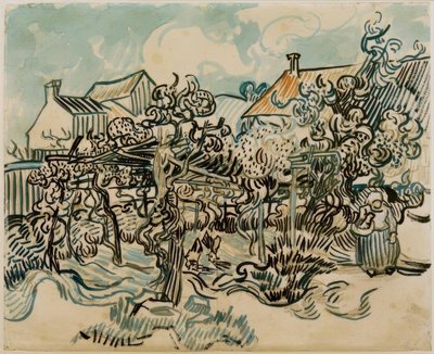 Vieux vignoble avec paysanne - Vincent van Gogh