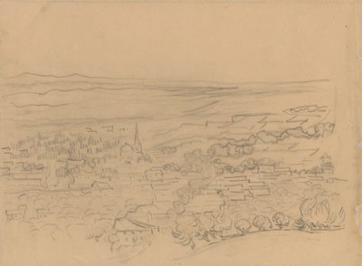 Vue aérienne du village - Vincent van Gogh