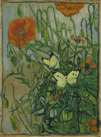 Papillons et coquelicots - Vincent van Gogh