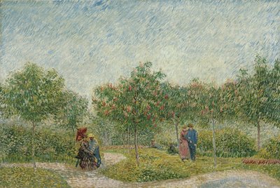 Couples en promenade dans le parc Voyer d