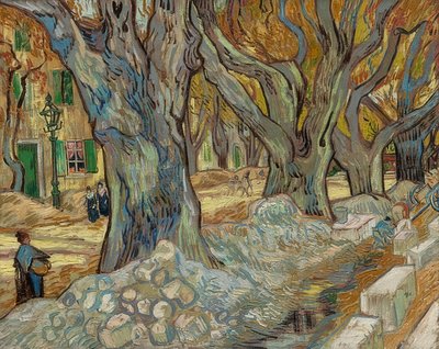 Les grands platanes (Travailleurs de rue à Saint-Rémy) - Vincent van Gogh