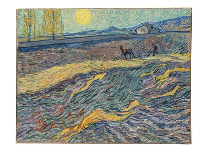 Fermier dans un champ, 1889 - Vincent van Gogh