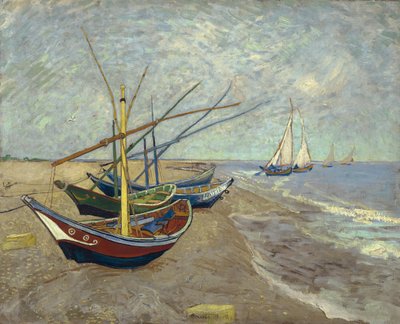 Bateaux de pêche sur la plage de Saintes-Maries-de-la-Mer - Vincent van Gogh