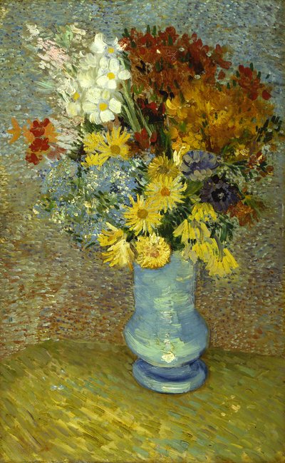 Fleurs dans un vase bleu - Vincent van Gogh