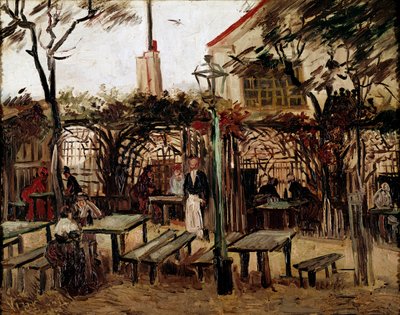 Guinguette à Montmartre : la table de billard en bois est devenue la bonne franquette - Vincent van Gogh