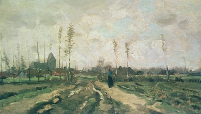 Paysage avec une église et des maisons, Nuenen, 1885 - Vincent van Gogh