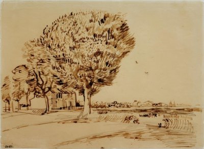 Paysage avec maison et arbres - Vincent van Gogh