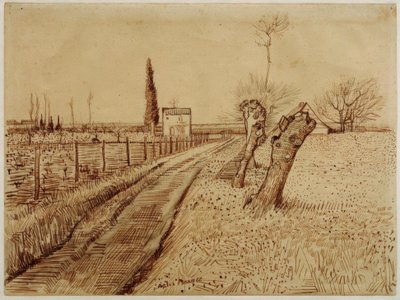 Paysage avec chemin et saules têtards - Vincent van Gogh