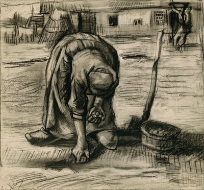 Paysanne plantant des pommes de terre - Vincent van Gogh