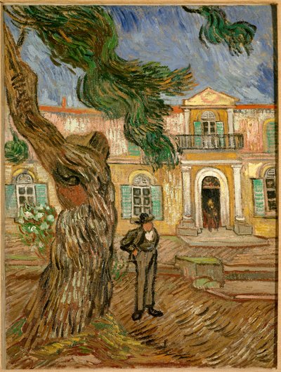 Hôpital Saint-Paul à Saint-Rémy-de-Provence. Peinture de Vincent van Gogh (1853-1890) 1889. Dim : 0,63 x 0,48 m. Paris, Musée d