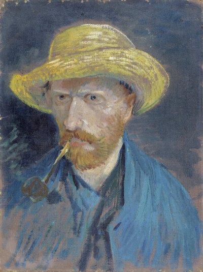Autoportrait avec chapeau de paille et pipe - Vincent van Gogh