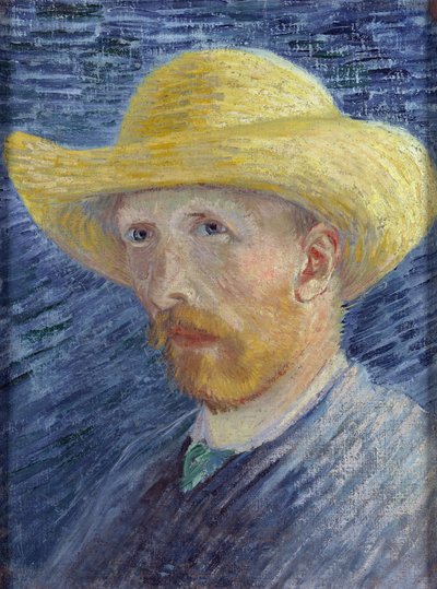 Autoportrait au chapeau de paille (détail) - Vincent van Gogh