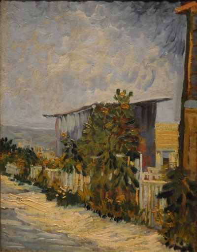 Hangar à Montmartre avec tournesol - Vincent van Gogh