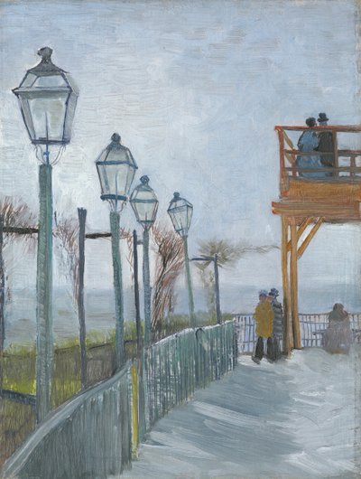 Terrasse et belvédère au Moulin de Blute-Fin, Montmartre - Vincent van Gogh