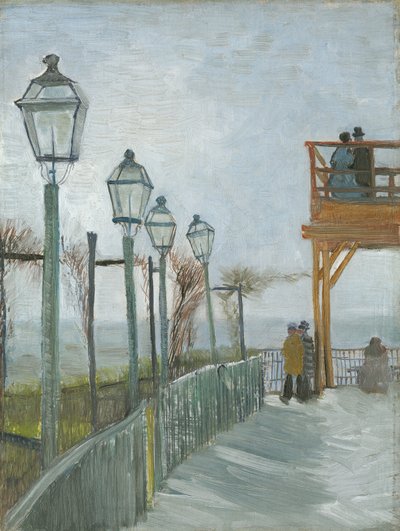 Terrasse et belvédère au Moulin de Blute-Fin, Montmartre, début 1887 - Vincent van Gogh
