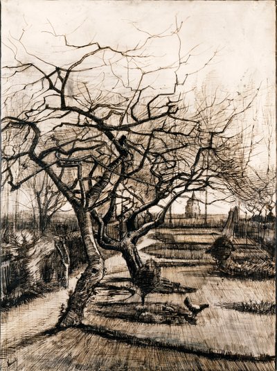 Le jardin du presbytère à Nuenen en hiver - Vincent van Gogh