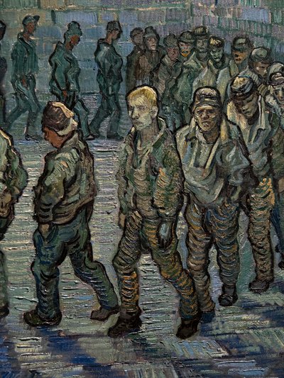 La cour de la prison (détail) - Vincent van Gogh