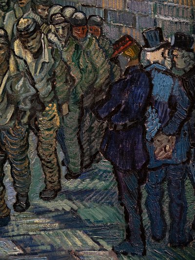 La Cour de la Prison (détail) - Vincent van Gogh
