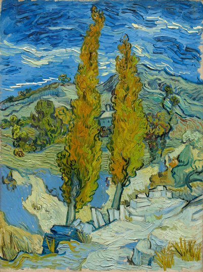 Deux peupliers dans les Alpilles près de Saint-Rémy - Vincent van Gogh