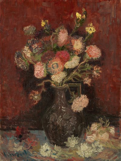 Vase avec des asters chinois et des glaïeuls - Vincent van Gogh