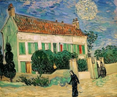 Maison blanche la nuit - Vincent van Gogh