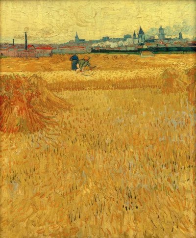 Champ de blé avec vue sur Arles - Vincent van Gogh