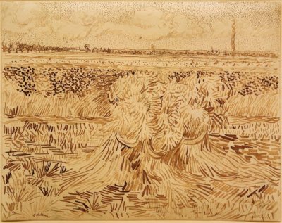 Champ de blé avec gerbe de blé - Vincent van Gogh