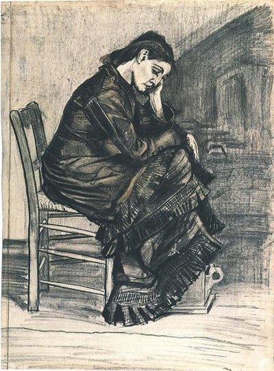Femme en deuil F935 Vincent van Gogh - Vincent van Gogh