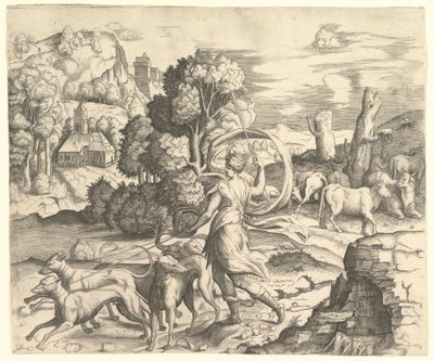 Diane la chasseresse dans un paysage, vers 1530-1542 - Vincenzo Caccianemici