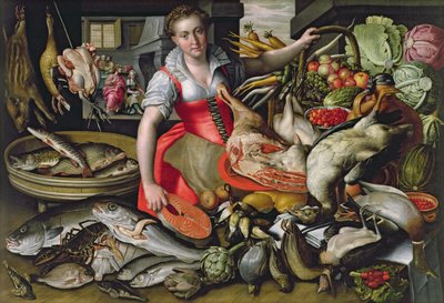 Marthe préparant le repas pour Jésus ou Jésus à la maison de Marthe et Marie - Vincenzo Campi
