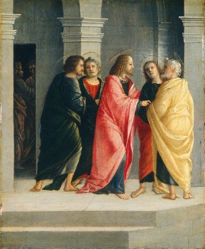 Le Christ instruisant Pierre et Jean de préparer la Pâque - Vincenzo Civerchio