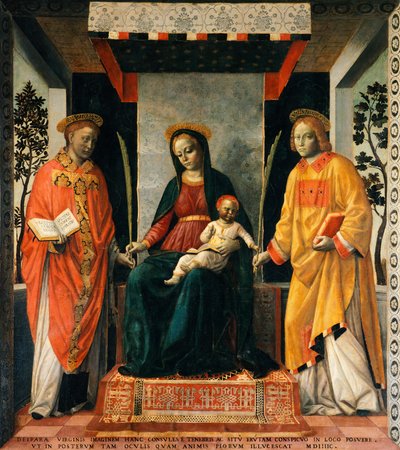 Madone et Enfant entre Saint Faustin et Saint Jovite - Vincenzo Foppa