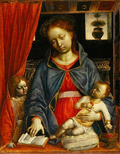 Madone et enfant avec un ange, vers 1479 - Vincenzo Foppa