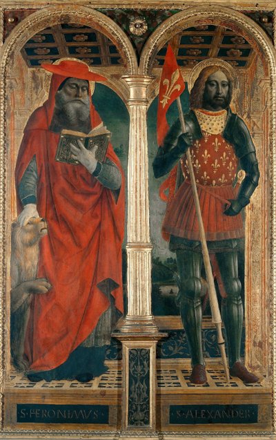 Saints Jérôme et Alexandre. Polyptyque de Santa Maria delle Grazie, 1500-1505 - Vincenzo Foppa