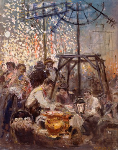 Vendeur de pieuvres à Piedigrotta, par Vincenzo La Bella (1872-1954) - Vincenzo La Bella