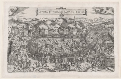 Speculum Romanae Magnificentiae : Jeux de carnaval tenus au Mont Testaccio à Rome - Vincenzo Luchino