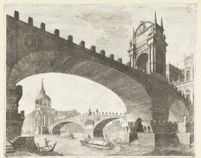 Deux ponts sur une rivière - Vincenzo Mazzi