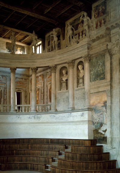 Architecture de la Renaissance : vue du Théâtre Olympique (teatro olimpico) conçu par l