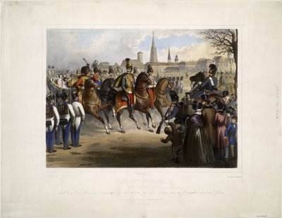 Nicolas Ier de Russie en colonel en chef du 9e régiment de hussards Graf Nádasdy au Glacis - Vinzenz Katzler
