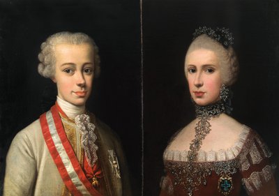 Portraits de Léopold, Grand-Duc de Toscane 1747-1792 et Maria Luisa d