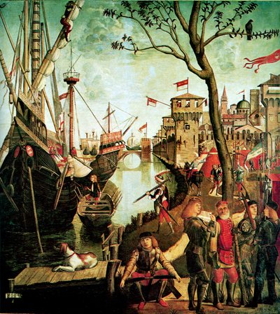 Arrivée de Sainte Ursule à Cologne pendant le siège par les Huns La Légende de Sainte Ursule, 1490 - Vittore Carpaccio
