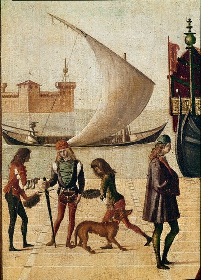 Légende de Sainte Ursule : arrivée des ambassadeurs (détail) - Vittore Carpaccio