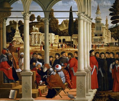 Saint Étienne devant le Grand Prêtre et les Anciens du Sanhédrin, 1514 - Vittore Carpaccio