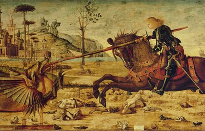 Saint Georges tuant le dragon, 1502-07 (détail) - Vittore Carpaccio