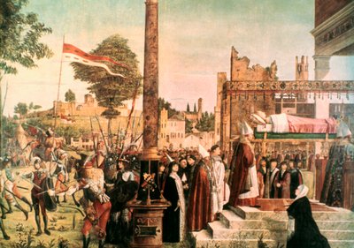 La légende de Sainte Ursule : Martyre et funérailles de Sainte Ursule, 1493 - Vittore Carpaccio