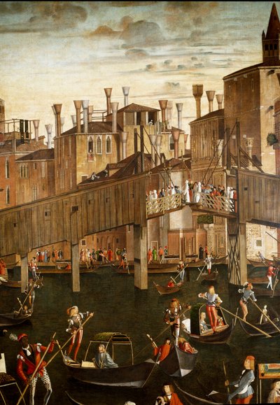 Le Miracle de la relique de la Sainte Croix au pont du Rialto à Venise (détail) - Vittore Carpaccio