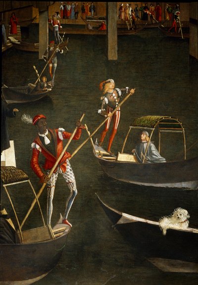 Le Miracle de la Relique de la Sainte Croix au Pont du Rialto à Venise (détail) - Vittore Carpaccio