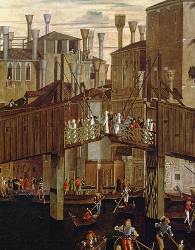 Le Miracle de la Relique de la Sainte Croix, détail de l