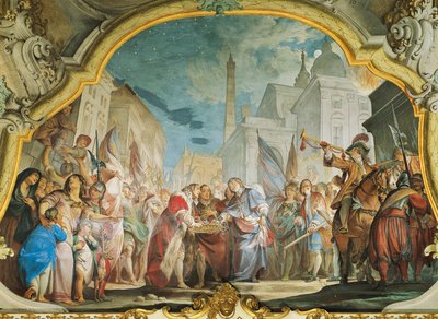 Fasti, famille Aldrovandi, par Vittorio Maria Bigari (1692-1776), fresque, Palais Aldrovandi Montanari, Bologne, Italie - Vittorio Maria Bigari