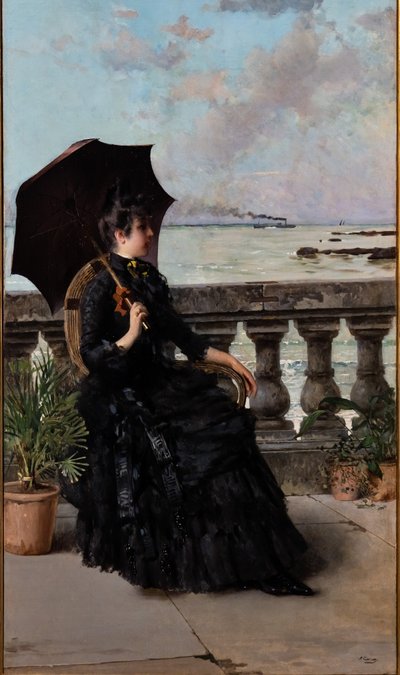Sur la terrasse Mascagni - Vittorio Matteo Corcos